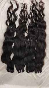 Faisceaux de cheveux indiens bruts non transformés à donneur unique, à cuticule alignée, force droite, tissage de cheveux humains naturels d'Inde - Product Image 2