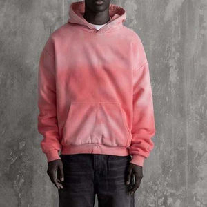 Mezcla de algodón sudaderas con capucha de diamantes de imitación al por mayor hombres peso pesado personalizado de gran tamaño zip up Sun faded Fashion HOODIE boxy streetwear - Product Image 4