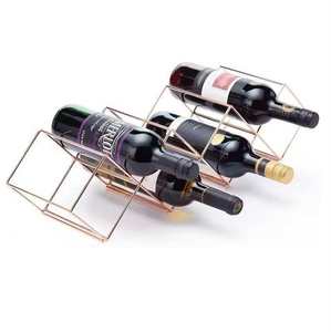Wal Mounted Metal Bottle Wine Decanter Rack With Fashion Design Rack Wine Bottle Drying Stand <b>Top</b> Quality Wine Rack - Product Image 2