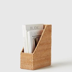 Venta al por mayor de cestas de almacenamiento de ratán hechas a mano de Vietnam, gabinete de estante natural, algas marinas, jacinto de agua, revistero hecho a mano - Product Image 6