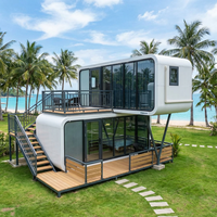 Maison conteneur préfabriquée portable 20ft 40ft, couleur personnalisée, moderne, respirante, type Apple Cabin, villa de luxe 3 chambres, hôtel