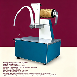 Machine à cerclage à commande au pied et double contrôle, à cycle rapide (1 seconde), pour légumes, fleurs, quincaillerie et produits alimentaires - Product Image 1