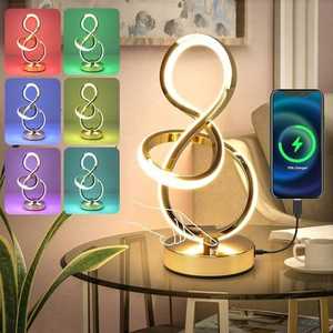 HF Industries Lampe de chevet moderne, flexible, RGB, tactile, à intensité variable, en forme de corne, artisanale, à thème animal, objet de collection, avec modes d'éclairage simples - Product Image 1