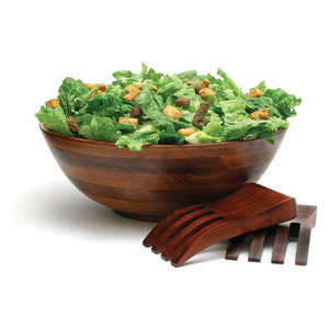 Eco-Friendly Acacia <b>Wood</b> <b>Salad</b> <b>Bowl</b> Custom Logo Wholesale Dinnerware Wooden <b>Bowls</b> for Kids Adults Perfect for Dining and Serving - Product Image 6