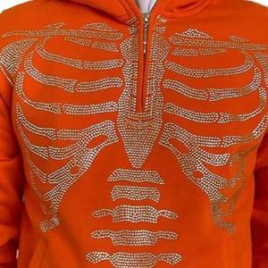 Manches courtes de haute qualité Hommes Strass Hoodies dernière mode confortable Strass hommes sweats à capuche avec taux réglable - Product Image 2