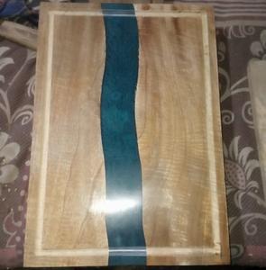 Planche à découper en résine de bois naturel Offre Spéciale avec pieds antidérapants pour trancher la forme rectangulaire avec poignée pour la maison d'hôtel - Product Image 5