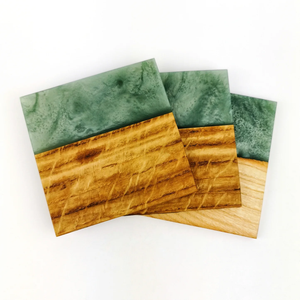 Fabricante Calentamiento Tazas de madera y resina Posavasos para tazas Posavasos Premium Ecológico Resina epoxi Posavasos - Product Image 6