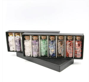 Bouteille à souhaits Guérison naturelle Sept chakras Cristal Gravier Pierres à bascule Lucky Drifting Bottle Home Decoration Gift - Product Image 6