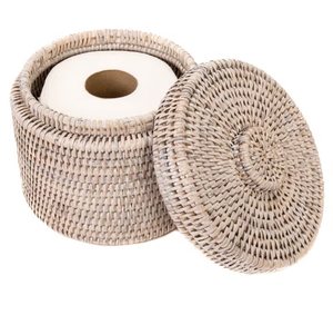 Sisu Handicraft Natural Custom Handmade Natural Rattan Eco-Friendly Food <b>Storage</b> <b>Basket</b> <b>Large</b> Circle OEM Living Room Blanket - Product Image 3