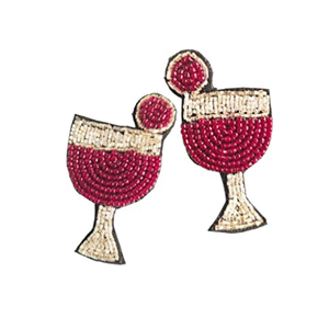 Trendy Beaded Cocktail Glass <b>Stud</b> <b>Earrings</b> For Women Party Jewelry <b>Crystal</b> Rhinestone Fashion Accessory - Product Image 1