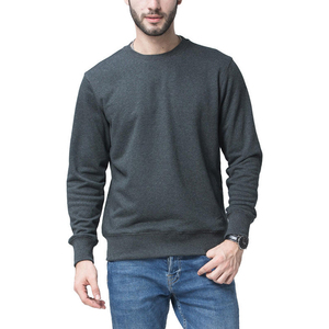 Ensemble survêtement de sport en coton pour homme, style streetwear, uni, 2 pièces, sweat-shirt à col rond, pantalon de jogging, OEM, hiver - Product Image 2
