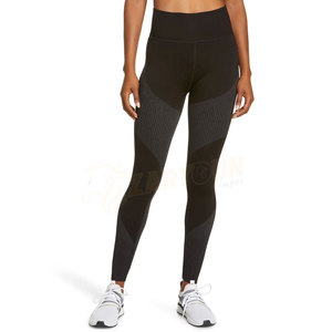 Meilleure qualité femmes sport Legging course à pied en gros conception personnalisée sans couture respirant taille moyenne sportif extensible tricoté - Product Image 2