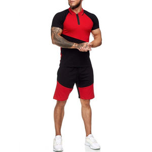 2025 último conjunto de dos piezas informal de verano de algodón de alta calidad para hombres, conjunto de Polo y pantalón corto con logotipo personalizado, conjunto de prendas de vestir exteriores - Product Image 5
