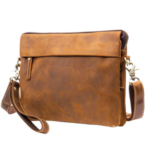 Bolso bandolera de piel auténtica personalizable para mujer, accesorios de piel de primera calidad con logotipo personalizado - Product Image 3