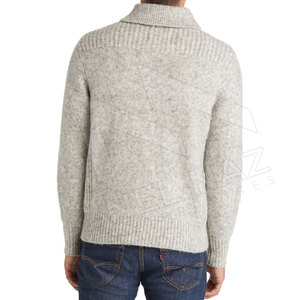 Suéteres de invierno para hombre personalizados, diseño tejido a mano transpirable de color puro informal de talla grande - Product Image 3