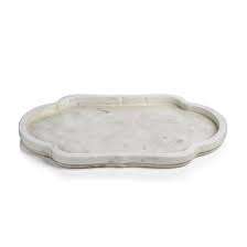 Plateau de service rond en marbre de luxe unique pour restaurant, hôtel et maison plateaux de service couleur or plateaux de service en forme de rond fournitures - Product Image 5