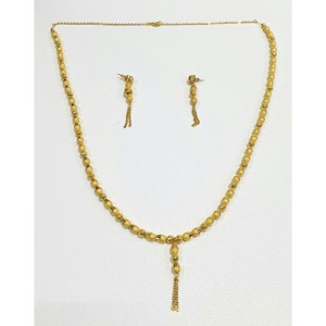 24KT Gold Plated Long Necklace <b>Set</b> Nouvelle Collection of Elegant <b>Fine</b> <b>Jewelry</b> <b>Sets</b> - Product Image 3