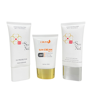 ผู้ผลิตหลอดรูปไข่แบบแบนของเวียดนาม D35 40 มม. ครีมกันแดดพร้อมฝาเกลียว พิมพ์ออฟเซ็ต วัสดุ PE โลโก้แบบกำหนดเองและเคลือบด้าน - Product Image 1