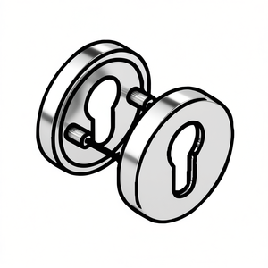 HEWI 306.23PB 90 <b>Plastic</b> Key Rosette Pair 90 Escutcheon 10.5 mm Round BB for Wall Organizers - Product Image 3