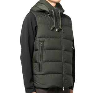 Gilet matelassé léger et chaud pour homme, veste sans manches d'extérieur à capuche, décontracté, avec fermeture éclair intégrale et poches rembourrées - Product Image 5