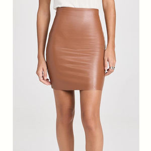 กระโปรงสั้นหนังเทียมเอวสูงรัดรูปดีไซน์สตรีทแวร์สำหรับงานปาร์ตี้ลำลองหรือคลับดูผอม - Product Image 2