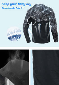 Camisetas de rendimiento de manga larga personalizadas Unisex, camiseta de camuflaje, ropa de pesca UPF, conjuntos UV de hombre de invierno transpirable de lona al por mayor - Product Image 5