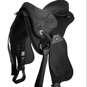 Sillín de caballo sin árboles sintético de calidad superior Sillín de carrera de montaje completo - Product Image 1