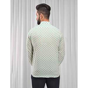 Camisa Casual de Algodón Estampada para Hombre, Manga Larga, Transpirable, Tela Popelina u Oxford, Diseño Floral o de Puntos, Suministro ODM - Product Image 3