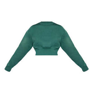 Tendance femmes hiver imprimé respirant 100% coton survêtement ensemble OEM Logo personnalisé pantalons de survêtement et sweat à capuche court - Product Image 2