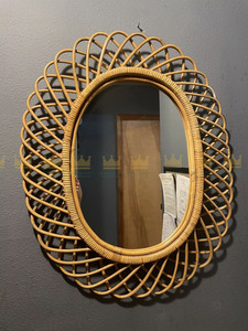 Decoración de pared de Vietnam, espejo de ratán, espejo de ratán montado en la pared, decoración del hogar para decoración del hogar y hoteles, nuevo estilo - Product Image 3