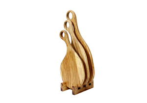 Planche à découper en bois d'acacia personnalisée impression UV logo ensemble de planche à découper en bois massif pour la cuisine - Product Image 3