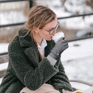 ถุงมือขี่จักรยานกันลมสำหรับผู้ชาย, ถุงมือสกีกันน้ำกันลมพร้อมวัสดุหนังให้ความอบอุ่นในฤดูหนาว - Product Image 2