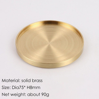 Becora Style moderne sous-verre en métal bol cuivre boisson laiton sous-verre encens fonctionnel cendrier boisson plateau de service