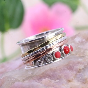 Plata de Ley 925, el mejor diseño de joyería, anillo hecho a mano, joyería, anillo clásico sólido, sello 925, anillo giratorio de piedras preciosas de cornalina - Product Image 2