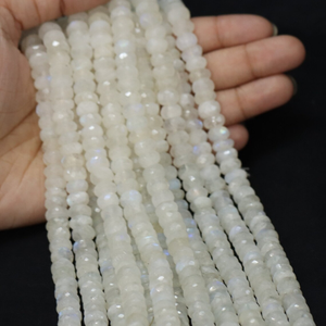 Cuentas de Piedra Lunar Arcoíris AAA: Piedra Preciosa Redonda Facetada de 6-9 mm, Hilo de 16 Pulgadas - Product Image 6