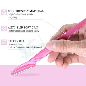 Nuevo y en Tendencia: Depilador Manual de Acero Inoxidable con Cuchilla Inclinada para Cejas, para Mujeres, Eliminación de Vello Facial - Product Image 2