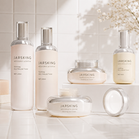 Lot de Luxe en Gros : Ensemble de Soins en Verre Bleu Dégradé – Flacons de Lotion 40ml, 100ml, 120ml et Pots de Crème 30g, 50g – Fourniture en Gros, Marque Privée, OEM