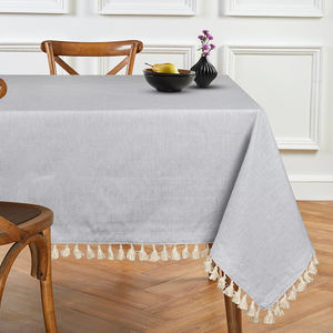 Indian Whole Sale Supplier of Home Textile Products of Table <b>Cloth</b> Grey Chambrey Pattern 150 X 220 cm 190 Gsm 100% Cotton - Product Image 1