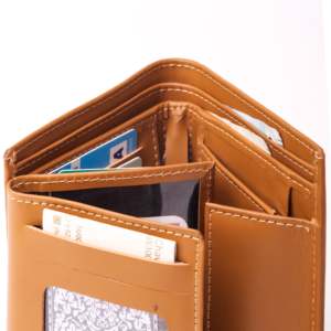 กระเป๋าสตางค์น้ำหนักเบาหนังแท้พับสั้นสำหรับผู้ชายแฟชั่นใหม่ทนทาน - Product Image 5