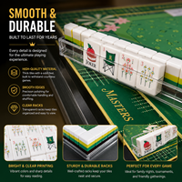 Golf Master – Ensemble de Mahjong de luxe moderne, version américaine, tuiles en acrylique, durables, portables, collection élégante, jeu pour adultes
