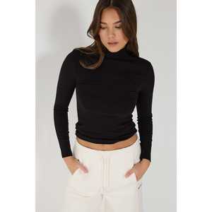 Blusa Casual Duru de Manga Larga con Cuello Redondo, Bordado 3D, Satén, Seda, Tejido de Viscosa, Frente de Algodón, Talla XL, Oficina, Primavera, Otoño - Product Image 2