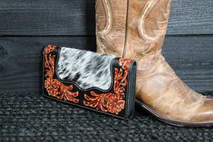 Bolso de mano de piel de vaca auténtica para mujer con estilo occidental personalizado, bolso de mano en relieve con logotipo, función suave para viajes - Product Image 5