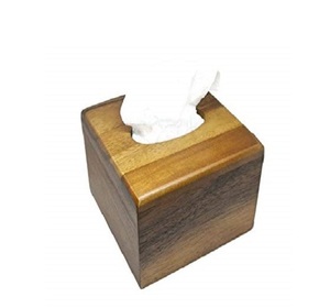 Boîte à mouchoirs en bois design Forme personnalisée Porte-mouchoirs décoratif fait à la main Forme personnalisée Boîte à serviettes fantaisie en gros - Product Image 4