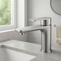 Robinet de lavabo de salle de bain moderne YMC, nouveau design, en acier inoxydable 304, cartouche céramique chromée