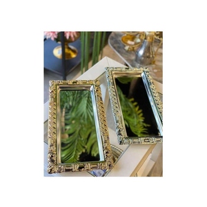 Bandeja de desayuno de acero inoxidable de Color brillante plateado y dorado duradero, bandeja de servicio de Metal decorativa para restaurantes y catering - Product Image 6