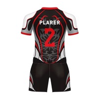 Ensemble de maillot de rugby personnalisé pour hommes, sublimé, manches courtes, polyester, kit d'équipe