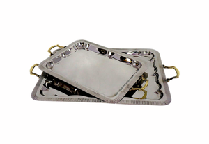 Bandeja rectangular más vendida, bandeja de servicio de diseño agradable para uso en la cocina y decoración del hogar, acabado pintado, nuevo artículo para Navidad - Product Image 5