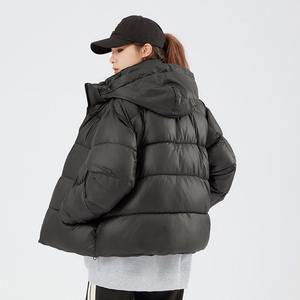 Manteau à capuche coupe-vent chaud d'hiver veste bouffante brillante veste extérieure en duvet épaisse pour les femmes OEM personnalisé vente en ligne - Product Image 5
