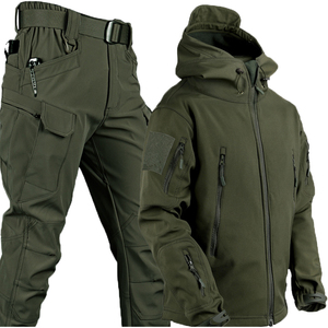 Ensemble deux pièces sur mesure pour homme, uniforme tactique, combinaison de chasse respirante en softshell pour l'hiver, pour la randonnée, la pêche, les sports d'hiver - Product Image 1