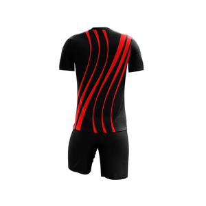 <b>Light</b> Weight Comfortable Men Sports Wear American Football Uniform Black Shirt and Pant Soccer Uniform <b>Cheap</b> Price - Product Image 3